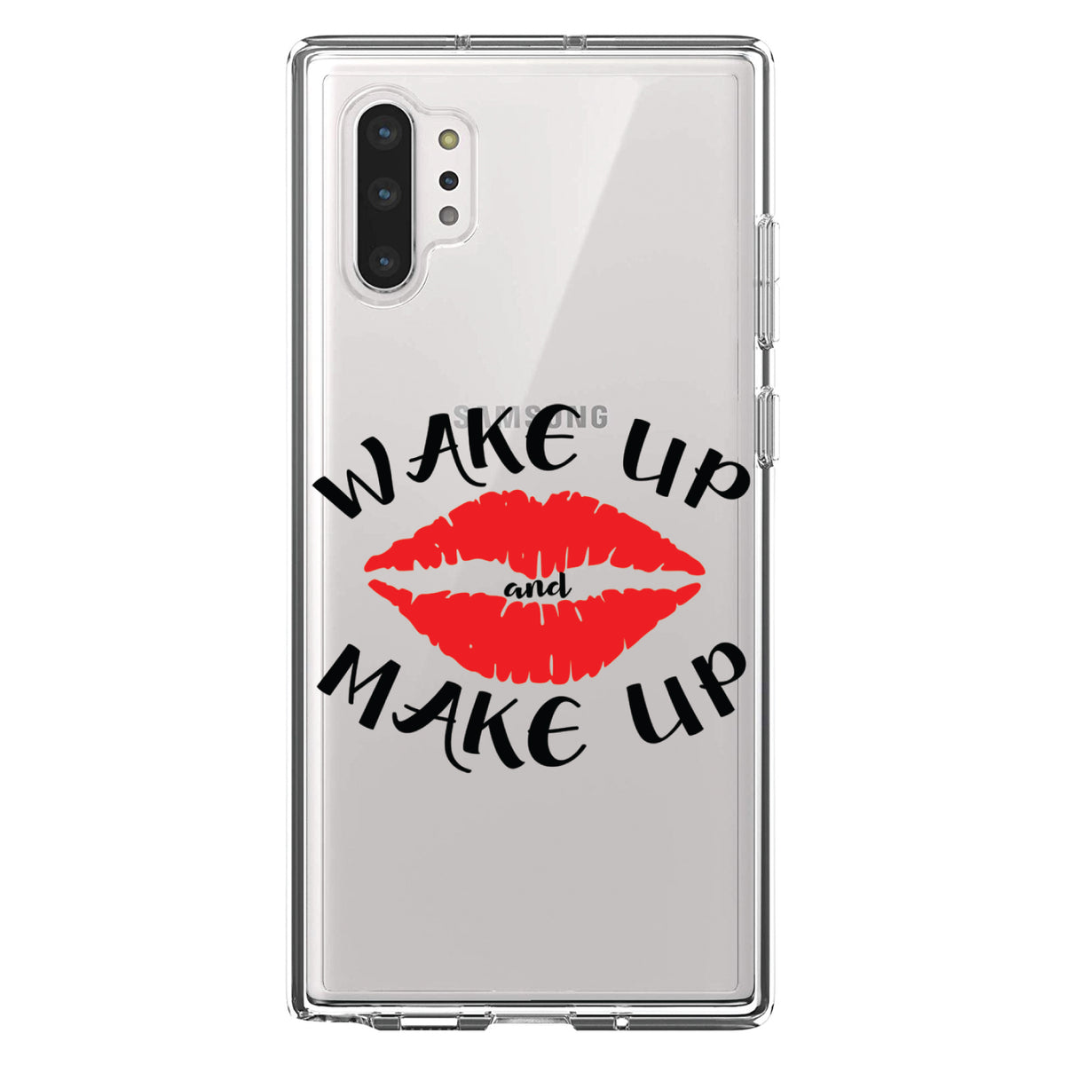 Wake Up and Make Up Clear Shockproof iPhone Case, view 10