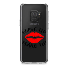 DistinctInk® Clear Shockproof Hybrid Case for Apple iPhone / Samsung Galaxy / Google Pixel - Wake Up and Make Up
