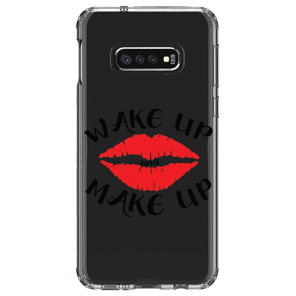 Wake Up and Make Up Clear Shockproof iPhone Case, view 18