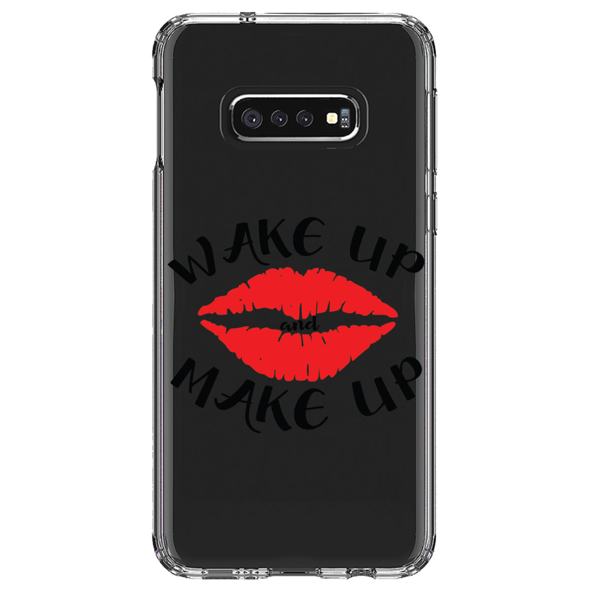 Wake Up and Make Up Clear Shockproof iPhone Case, view 18