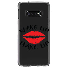 DistinctInk® Clear Shockproof Hybrid Case for Apple iPhone / Samsung Galaxy / Google Pixel - Wake Up and Make Up