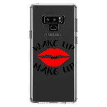 DistinctInk® Clear Shockproof Hybrid Case for Apple iPhone / Samsung Galaxy / Google Pixel - Wake Up and Make Up
