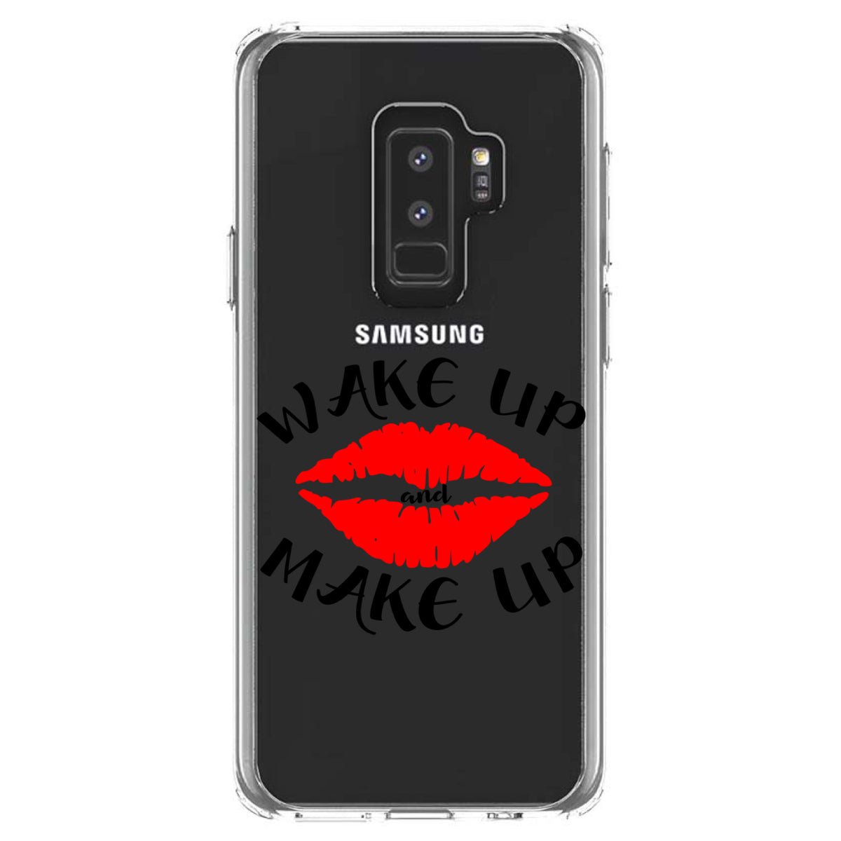 Wake Up and Make Up Clear Shockproof iPhone Case, view 20