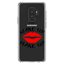 DistinctInk® Clear Shockproof Hybrid Case for Apple iPhone / Samsung Galaxy / Google Pixel - Wake Up and Make Up