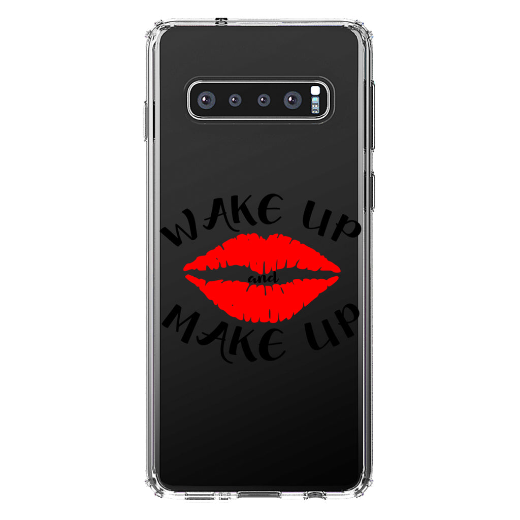 Wake Up and Make Up Clear Shockproof iPhone Case, view 17