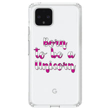 DistinctInk® Clear Shockproof Hybrid Case for Apple iPhone / Samsung Galaxy / Google Pixel - Born to be a Unicorn