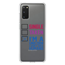 DistinctInk® Clear Shockproof Hybrid Case for Apple iPhone / Samsung Galaxy / Google Pixel - Single Taken I'm a Unicorn Don't Date Humans