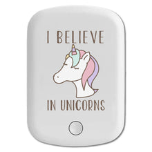 DistinctInk Magnetic Battery Pack, Wireless Portable Charger with USB-C Cable, Compatible with MagSafe iPhone 14 / 13 / 12 Series - I Believe in Unicorns
