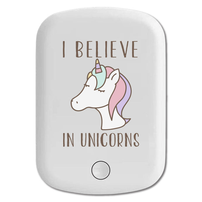 DistinctInk Magnetic Battery Pack, Wireless Portable Charger with USB-C Cable, Compatible with MagSafe iPhone 14 / 13 / 12 Series - I Believe in Unicorns
