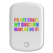 DistinctInk Magnetic Battery Pack, Wireless Portable Charger with USB-C Cable, Compatible with MagSafe iPhone 14 / 13 / 12 Series - I'm Not Crazy My Unicorn Made Me Do It