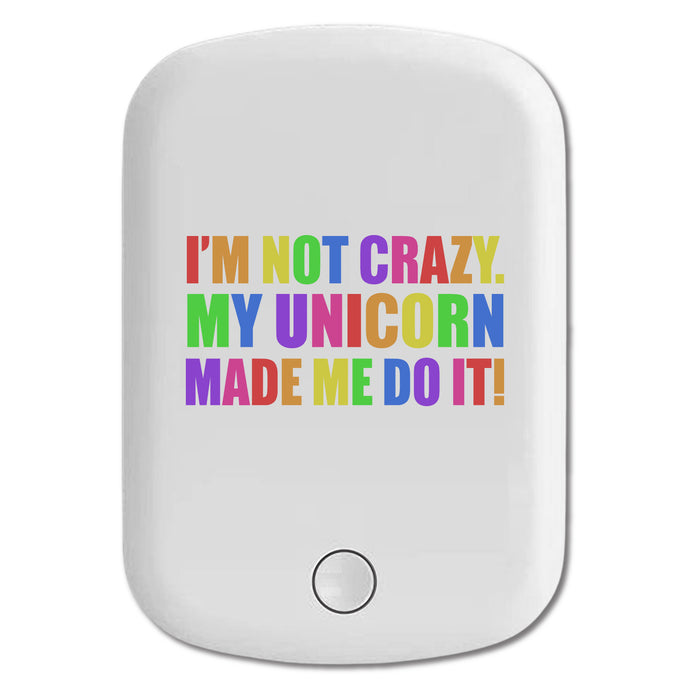 DistinctInk Magnetic Battery Pack, Wireless Portable Charger with USB-C Cable, Compatible with MagSafe iPhone 14 / 13 / 12 Series - I'm Not Crazy My Unicorn Made Me Do It