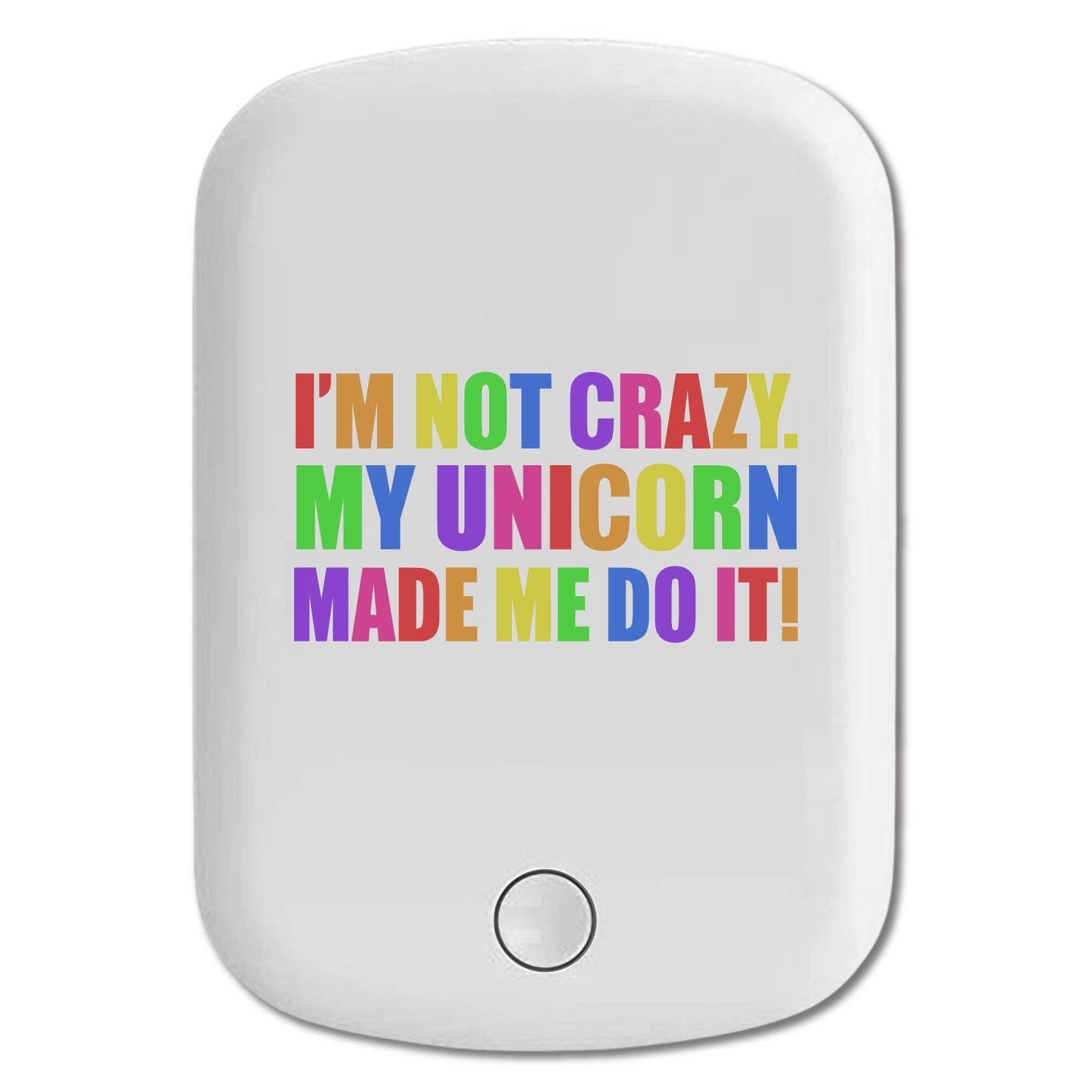 DistinctInk Magnetic Battery Pack, Wireless Portable Charger with USB-C Cable, Compatible with MagSafe iPhone 14 / 13 / 12 Series - I'm Not Crazy My Unicorn Made Me Do It