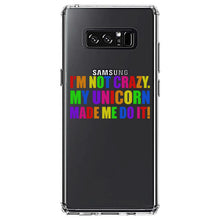 DistinctInk® Clear Shockproof Hybrid Case for Apple iPhone / Samsung Galaxy / Google Pixel - I'm Not Crazy My Unicorn Made Me Do It