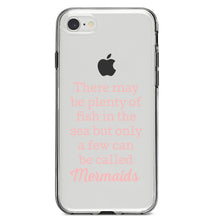 DistinctInk® Clear Shockproof Hybrid Case for Apple iPhone / Samsung Galaxy / Google Pixel - Plenty of Fish in the Sea But Only a Few Mermaids