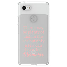 DistinctInk® Clear Shockproof Hybrid Case for Apple iPhone / Samsung Galaxy / Google Pixel - Plenty of Fish in the Sea But Only a Few Mermaids