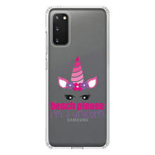 DistinctInk® Clear Shockproof Hybrid Case for Apple iPhone / Samsung Galaxy / Google Pixel - Beach Please I'm a Unicorn