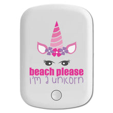 DistinctInk Magnetic Battery Pack, Wireless Portable Charger with USB-C Cable, Compatible with MagSafe iPhone 14 / 13 / 12 Series - Beach Please I'm a Unicorn