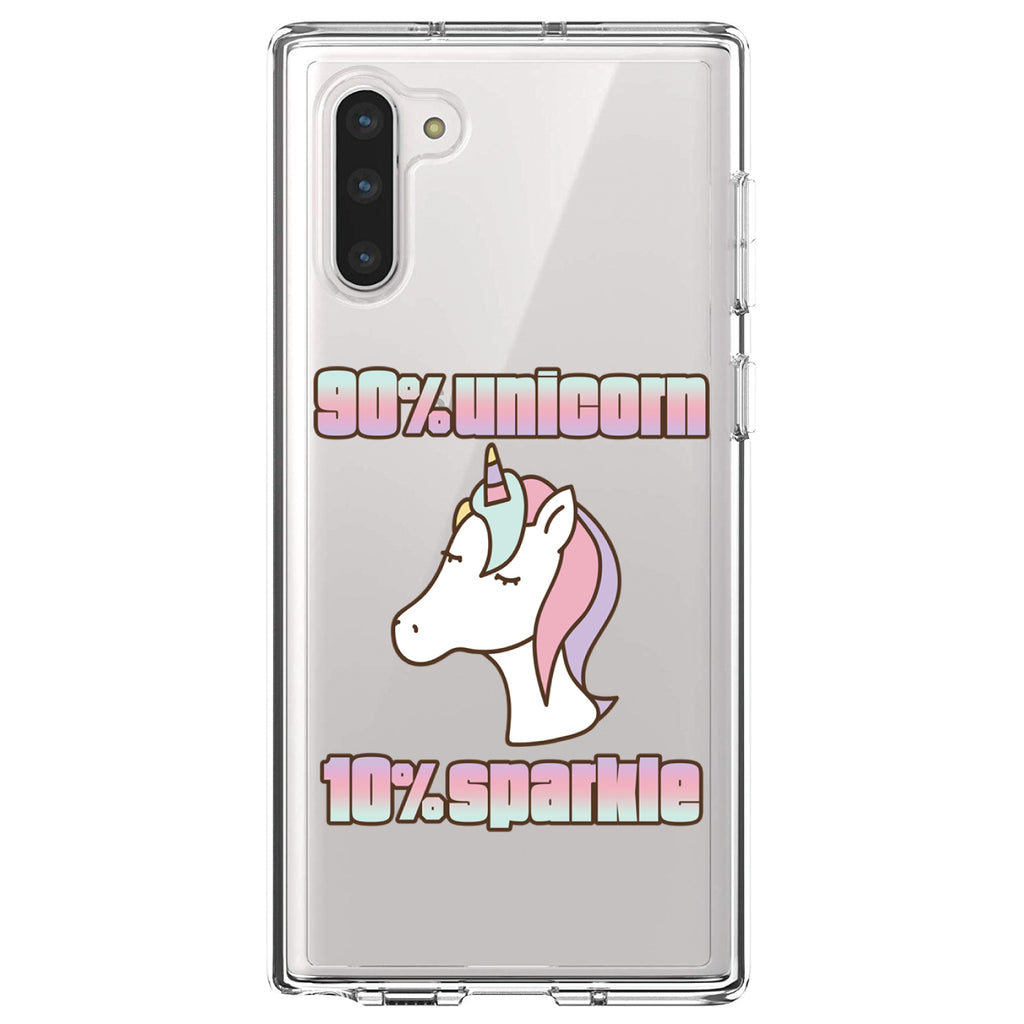 90% Unicorn 10% Sparkle Clear Shockproof iPhone Case, view 9