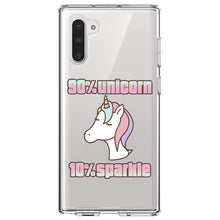 DistinctInk® Clear Shockproof Hybrid Case for Apple iPhone / Samsung Galaxy / Google Pixel - 90% Unicorn 10% Sparkle