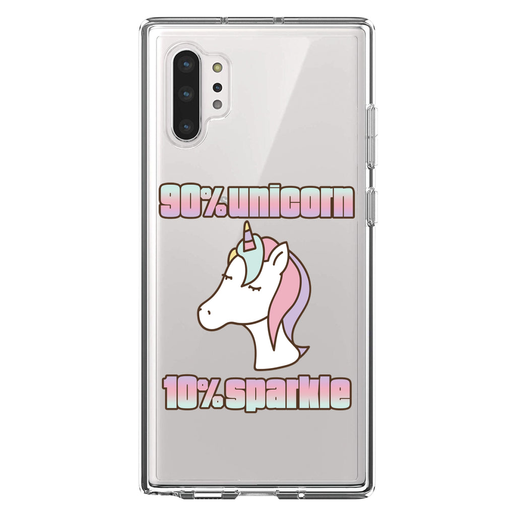 90% Unicorn 10% Sparkle Clear Shockproof iPhone Case, view 10