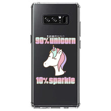 DistinctInk® Clear Shockproof Hybrid Case for Apple iPhone / Samsung Galaxy / Google Pixel - 90% Unicorn 10% Sparkle