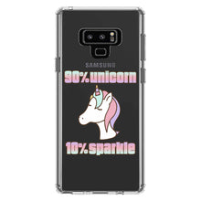 DistinctInk® Clear Shockproof Hybrid Case for Apple iPhone / Samsung Galaxy / Google Pixel - 90% Unicorn 10% Sparkle