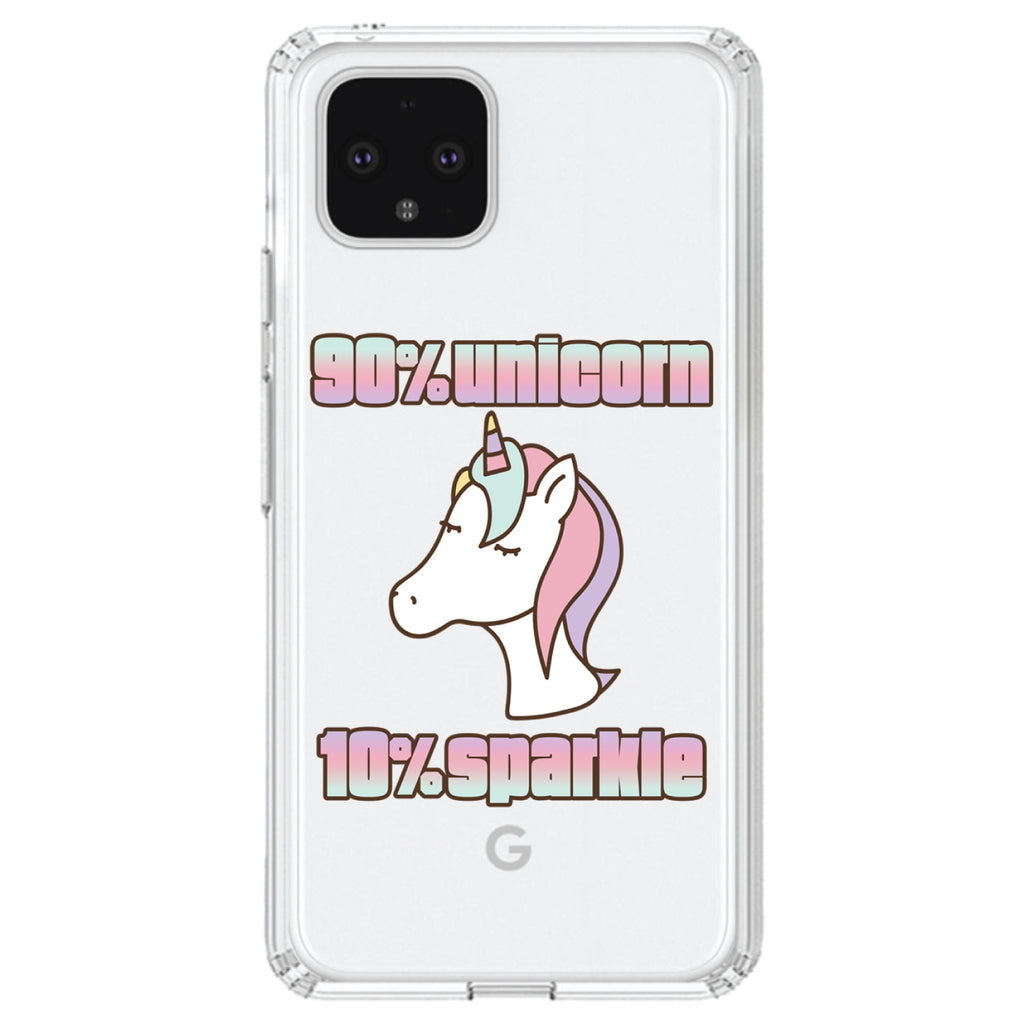 90% Unicorn 10% Sparkle Clear Shockproof iPhone Case, view 24
