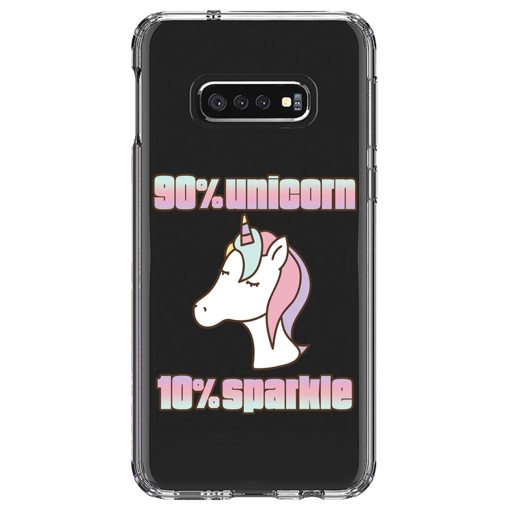 90% Unicorn 10% Sparkle Clear Shockproof iPhone Case, view 18