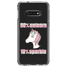 DistinctInk® Clear Shockproof Hybrid Case for Apple iPhone / Samsung Galaxy / Google Pixel - 90% Unicorn 10% Sparkle