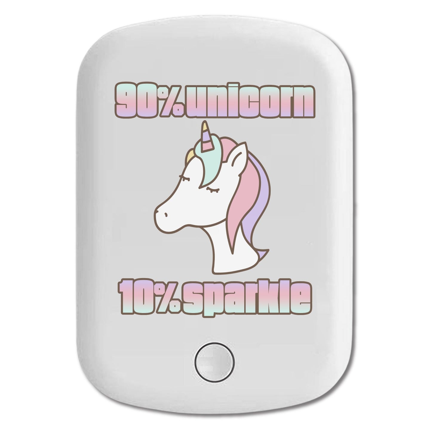 DistinctInk Magnetic Battery Pack, Wireless Portable Charger with USB-C Cable, Compatible with MagSafe iPhone 14 / 13 / 12 Series - 90% Unicorn 10% Sparkle