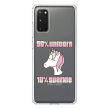 DistinctInk® Clear Shockproof Hybrid Case for Apple iPhone / Samsung Galaxy / Google Pixel - 90% Unicorn 10% Sparkle