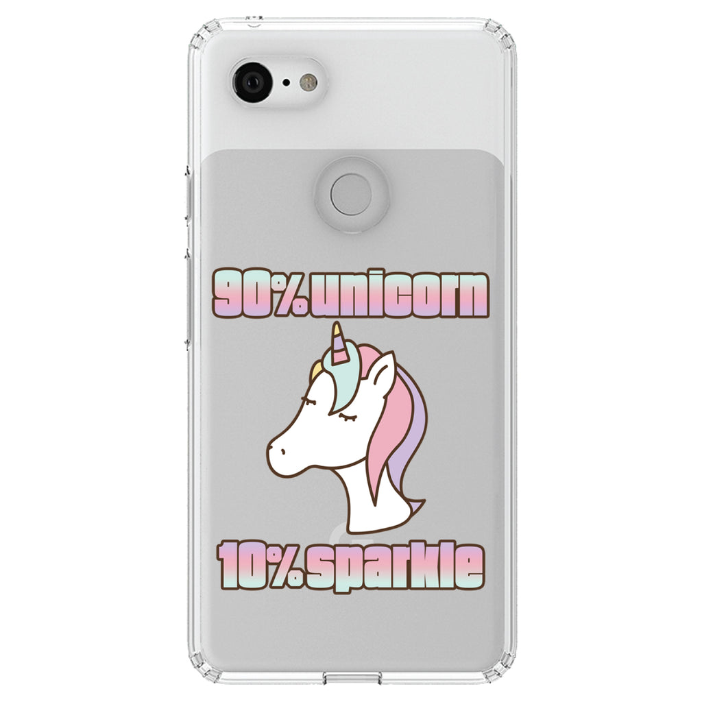 90% Unicorn 10% Sparkle Clear Shockproof iPhone Case, view 22