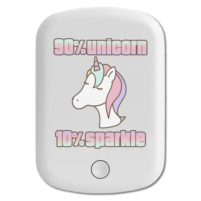 DistinctInk Magnetic Battery Pack, Wireless Portable Charger with USB-C Cable, Compatible with MagSafe iPhone 14 / 13 / 12 Series - 90% Unicorn 10% Sparkle