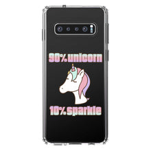 DistinctInk® Clear Shockproof Hybrid Case for Apple iPhone / Samsung Galaxy / Google Pixel - 90% Unicorn 10% Sparkle