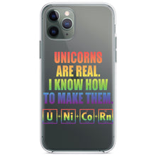 DistinctInk® Clear Shockproof Hybrid Case for Apple iPhone / Samsung Galaxy / Google Pixel - Unicorns Are Real. I Know How To Make Them