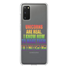 DistinctInk® Clear Shockproof Hybrid Case for Apple iPhone / Samsung Galaxy / Google Pixel - Unicorns Are Real. I Know How To Make Them