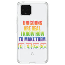 DistinctInk® Clear Shockproof Hybrid Case for Apple iPhone / Samsung Galaxy / Google Pixel - Unicorns Are Real. I Know How To Make Them