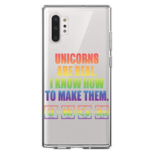 DistinctInk® Clear Shockproof Hybrid Case for Apple iPhone / Samsung Galaxy / Google Pixel - Unicorns Are Real. I Know How To Make Them