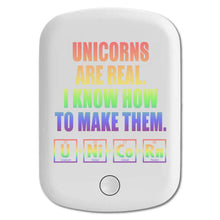 DistinctInk Magnetic Battery Pack, Wireless Portable Charger with USB-C Cable, Compatible with MagSafe iPhone 14 / 13 / 12 Series - Unicorns Are Real. I Know How To Make Them