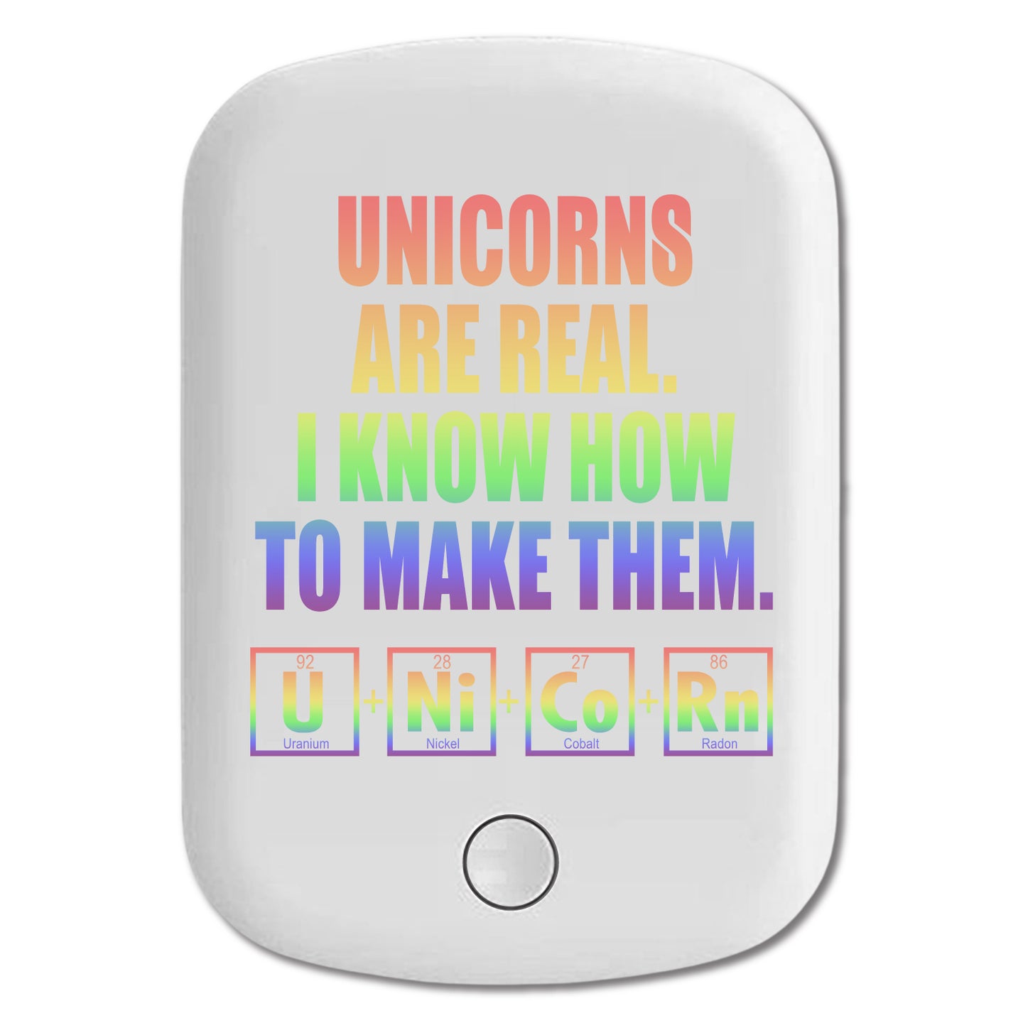 DistinctInk Magnetic Battery Pack, Wireless Portable Charger with USB-C Cable, Compatible with MagSafe iPhone 14 / 13 / 12 Series - Unicorns Are Real. I Know How To Make Them