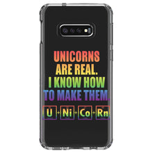 DistinctInk® Clear Shockproof Hybrid Case for Apple iPhone / Samsung Galaxy / Google Pixel - Unicorns Are Real. I Know How To Make Them