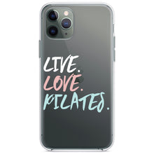DistinctInk® Clear Shockproof Hybrid Case for Apple iPhone / Samsung Galaxy / Google Pixel - Live. Love. Pilates.