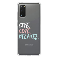 DistinctInk® Clear Shockproof Hybrid Case for Apple iPhone / Samsung Galaxy / Google Pixel - Live. Love. Pilates.