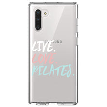 DistinctInk® Clear Shockproof Hybrid Case for Apple iPhone / Samsung Galaxy / Google Pixel - Live. Love. Pilates.