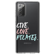 DistinctInk® Clear Shockproof Hybrid Case for Apple iPhone / Samsung Galaxy / Google Pixel - Live. Love. Pilates.