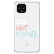DistinctInk® Clear Shockproof Hybrid Case for Apple iPhone / Samsung Galaxy / Google Pixel - Live. Love. Pilates.