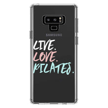 DistinctInk® Clear Shockproof Hybrid Case for Apple iPhone / Samsung Galaxy / Google Pixel - Live. Love. Pilates.