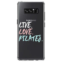 DistinctInk® Clear Shockproof Hybrid Case for Apple iPhone / Samsung Galaxy / Google Pixel - Live. Love. Pilates.