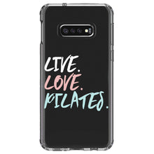 DistinctInk® Clear Shockproof Hybrid Case for Apple iPhone / Samsung Galaxy / Google Pixel - Live. Love. Pilates.