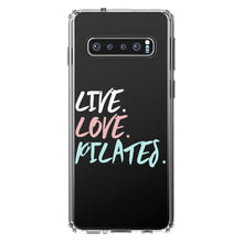 DistinctInk® Clear Shockproof Hybrid Case for Apple iPhone / Samsung Galaxy / Google Pixel - Live. Love. Pilates.